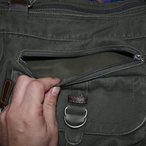 Vintage Army Military Camping Bug Out Cargo Bag Messenger Bag hobo Cross Body - Picture 3 of 15